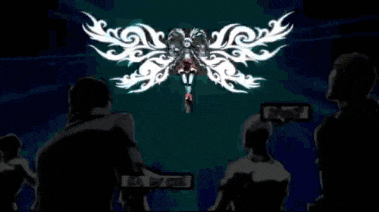 a group of people are watching a video game being played on a screen
