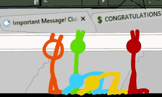 a sign that says important message and congratulations