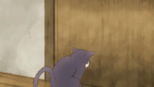 Cat Anime GIF - Cat Anime Open The Door GIFs