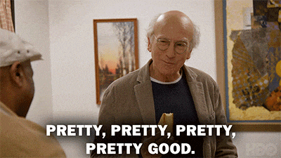 a man holding a banana says " pretty pretty pretty pretty pretty good "