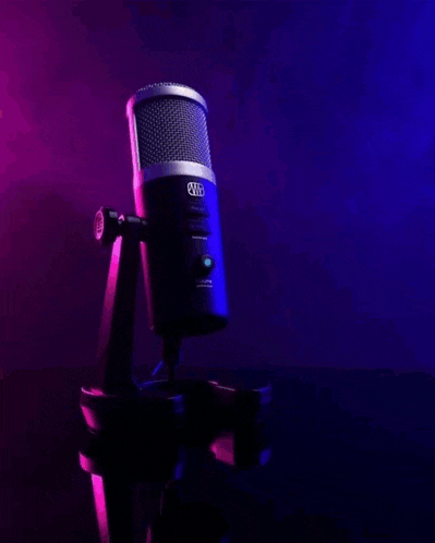 a picture of a microphone with a happy new year message