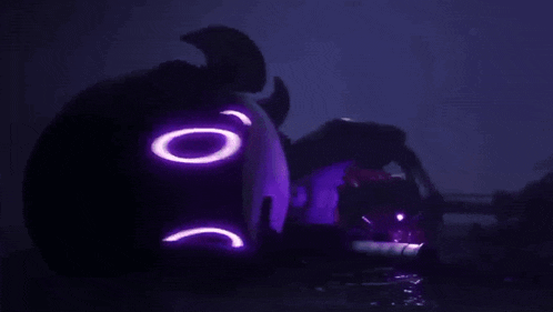 a purple lightning bolt is behind a clock with the numbers 6 and 0 on it