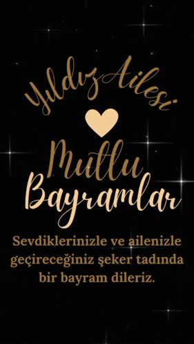a black background with gold writing that says ' mutlu bayramlar ' on it