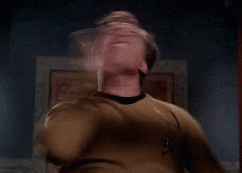 Slap Yourself Star Trek GIF - Slap Yourself Star Trek Captain Kirk GIFs