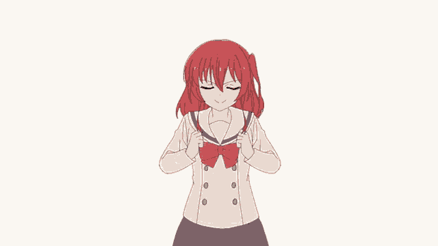 a cartoon of a girl with red hair giving a middle finger