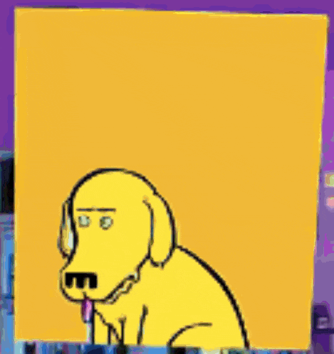 a cartoon of a woman standing next to a dog
