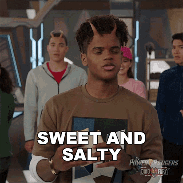 Sweet And Salty Dino Fury Gold Ranger GIF - Sweet And Salty Dino Fury Gold Ranger Aiyon GIFs