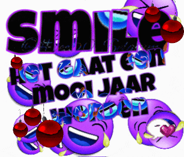 the word smile is surrounded by purple faces and christmas ornaments