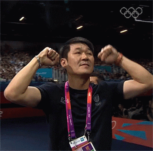 Cheering Olympics GIF - Cheering Olympics Flexing GIFs