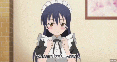 Umi Sonoda Welcome Back Master GIF - Umi Sonoda Welcome Back Master Maid Cafe GIFs