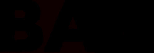 the word bymons is on a black and red background