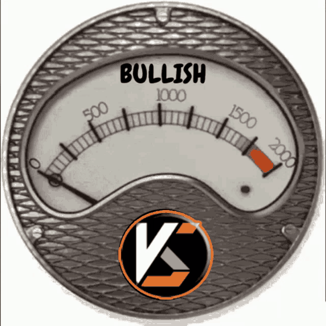 a bullish gauge is shown with a v on it