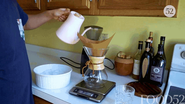 Adding Hot Water Food52 GIF - Adding Hot Water Food52 Making Coffee GIFs