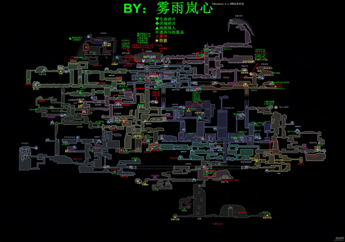 a large map of a video game with chinese writing