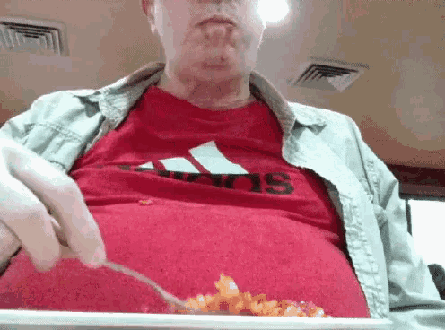 Selfie Eating Pasta GIF - Selfie Eating Pasta Fat Man GIFs