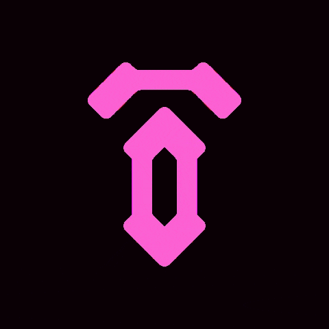 a pink icon on a black background that looks like a remote control