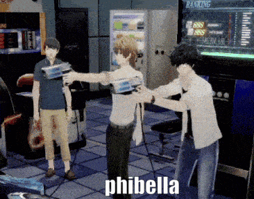 a video game scene with the word phibella on it