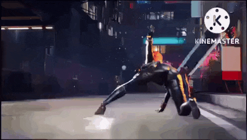 a person in a superhero costume is doing a trick in a video game .