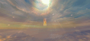 a cartoon drawing of a phoenix flying through the sky