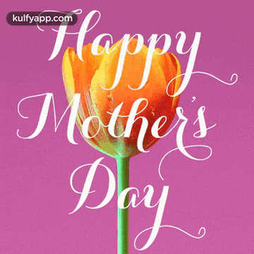 a greeting card for mother 's day with an orange flower