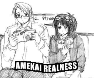 a black and white drawing of a man and a woman reading books