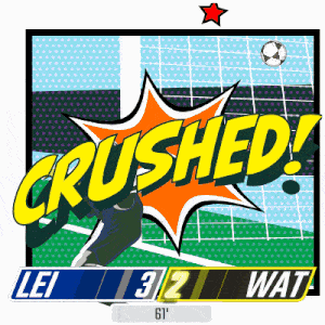 an illustration of a soccer game with the words crushed
