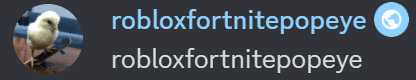a picture of a bird with the name robloxfortnitepopeye on the bottom