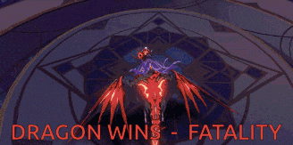 a video game screen says dragon wins fatality