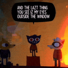 a cartoon says " and the last thing you see iz my eyes outside the window "