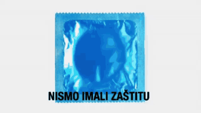 a close up of a woman 's face with the words " nismo imali zastitu " written on the bottom
