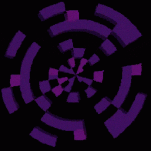 a purple and pink swirl with a black background