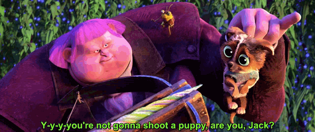 Jack Horner Youre Not Gonna Shoot A Puppy Are You Jack GIF - Jack Horner Youre Not Gonna Shoot A Puppy Are You Jack Yeah In The Face Why GIFs