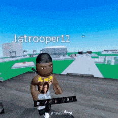 a man in a video game named jatooper12 is holding a guitar