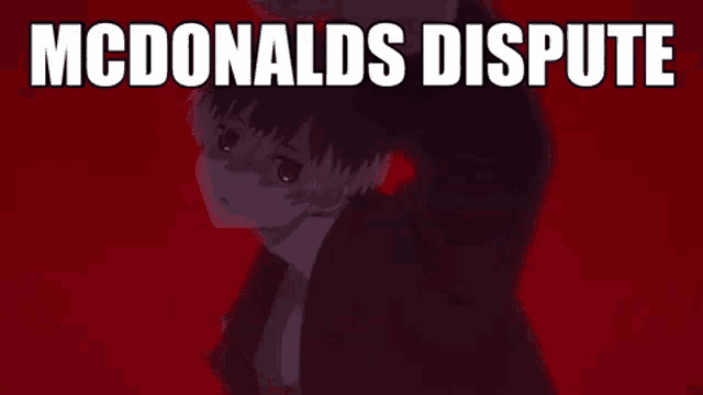 a fist with the words " mcdonalds dispute " written on it