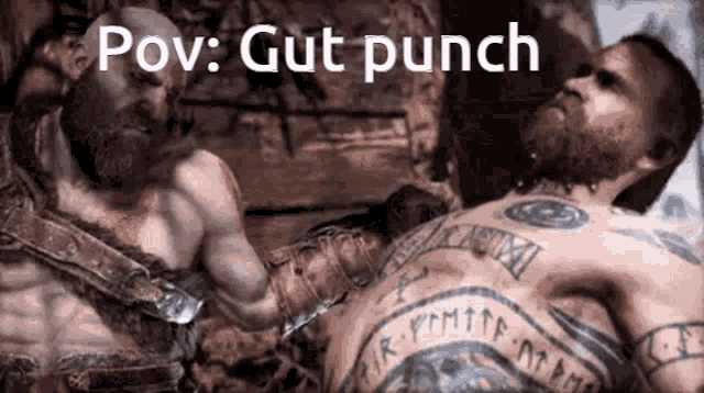 Kratos Gut Punch GIF - Kratos Gut Punch Gpo GIFs
