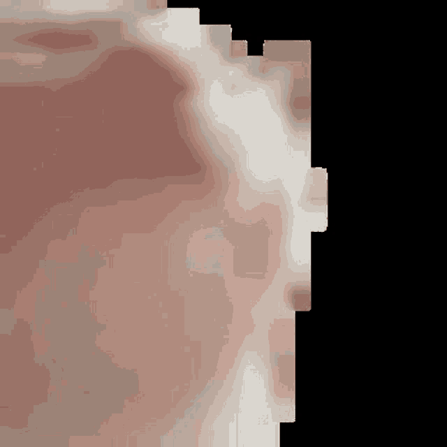 a pixelated image of a person 's face with a black background