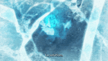 a blue background with la solution written in white letters