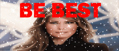 a picture of a woman with the words be best in red