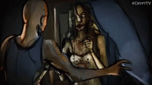 Sketched Horror Animated Terror GIF - Sketched Horror Animated Terror Beast Transformation GIFs