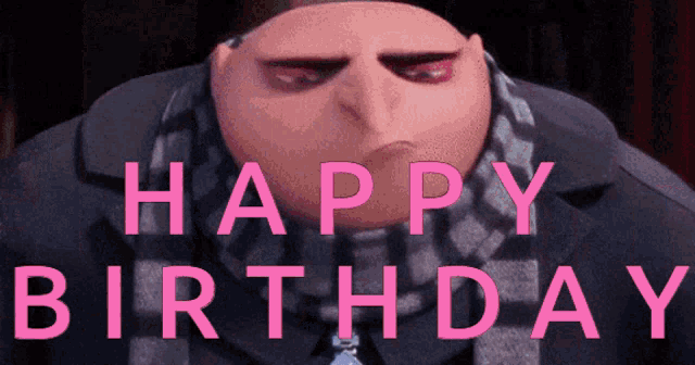 Happy Birthday Despicable Me2 GIF - Happy Birthday Despicable Me2 Gru GIFs