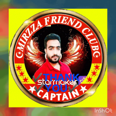a logo for mirzza friend club with a man in the middle