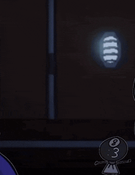 a cartoon drawing of a ghost with the number 3 on it