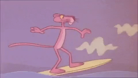 Pink Panther GIF - Pink Panther Surfing Wave GIFs