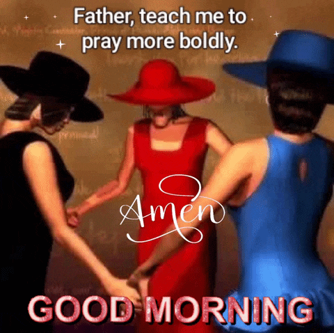 three women are holding hands in a circle with the words `` father , teach me to pray more boldly `` .