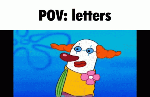 Letters Pov GIF - Letters Pov Clown GIFs