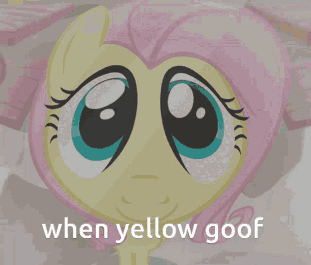 Yellow Goof Fisheye GIF - Yellow Goof Fisheye Fluttershy GIFs