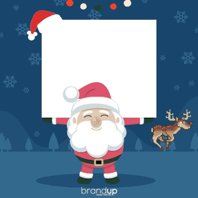 a santa claus holding a sign that reads buon natale