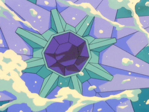 a blue and purple star with a purple center