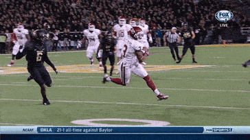 a football game is being shown on fox