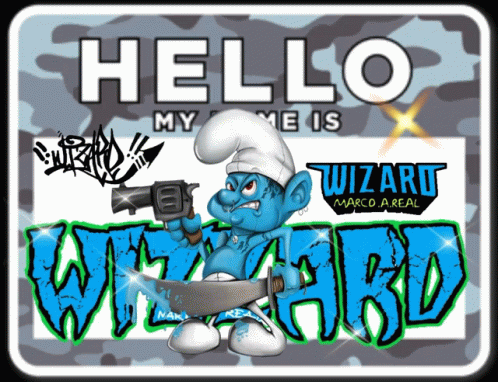 Hello My Name Is Wizard Graffiti GIF - Hello My Name Is Wizard Graffiti Graffiti Sticker GIFs